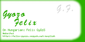 gyozo felix business card