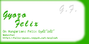 gyozo felix business card